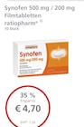 LINDA Löffingen - Synofen 500 mg / 200 mg Filmtabletten Angebot im Prospekt Synofen 500 mg / 200 mg Filmtabletten bei LINDA im Löffingen Prospekt für 4,70 €
