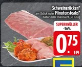 Aktuelles Schweinerücken am Stück Angebot bei EDEKA in Regensburg ab 0,75 €