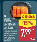 Lachsfiletportionen von Golden Seafood im aktuellen ALDI Nord Prospekt für 7,99 €