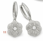 Boucles d'oreilles en argent rhodié dans le catalogue E.Leclerc