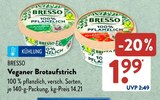 Veganer Brotaufstrich von BRESSO im aktuellen ALDI SÜD Prospekt für 1,99 €