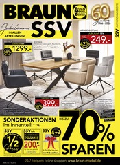Stuhl im BRAUN Möbel-Center Prospekt in Lörrach Aktueller BRAUN Möbel-Center Prospekt mit Stuhl, "JUBILÄUMS SSV", Seite 1