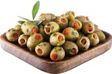 Aktuelles Grüne Oliven mit Naturpaprika gefüllt Angebot bei REWE in Pforzheim ab 1,89 €