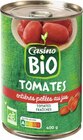 Tomates entières pelées au jus de tomates - CASINO BIO à 1,19 € dans le catalogue Géant Casino