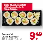 Futomaki Lachs Avocado im Angebot bei E center in Mannheim Futomaki Lachs Avocado Angebote bei E center Mannheim für 9,49 €