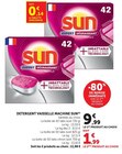 Détergent vaisselle machine Expert Dégraissant Tout en 1 - Sun en promo chez Super U Montauban à 1,99 €