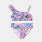 Promo Maillot de bain 2 pièces à volants rose fluo fille à 15,99 € dans le catalogue La Halle à Lanester