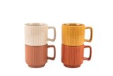 Lot de 4 mugs empilables colorés - CARREFOUR HOME dans le catalogue Carrefour