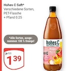 Hohes C im Angebot bei GLOBUS in Saarbrücken Hohes C Angebote bei GLOBUS Saarbrücken für 1,39 €