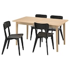 Tisch und 4 Stühle Buche hell Furnier/schwarz Angebote von SKANSNÄS / LISABO bei IKEA Hameln für 758,96 €