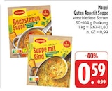 Buchstaben Suppe im Angebot bei EDEKA in Leipzig Buchstaben Suppe Angebote von Maggi bei EDEKA Leipzig für 0,59 €
