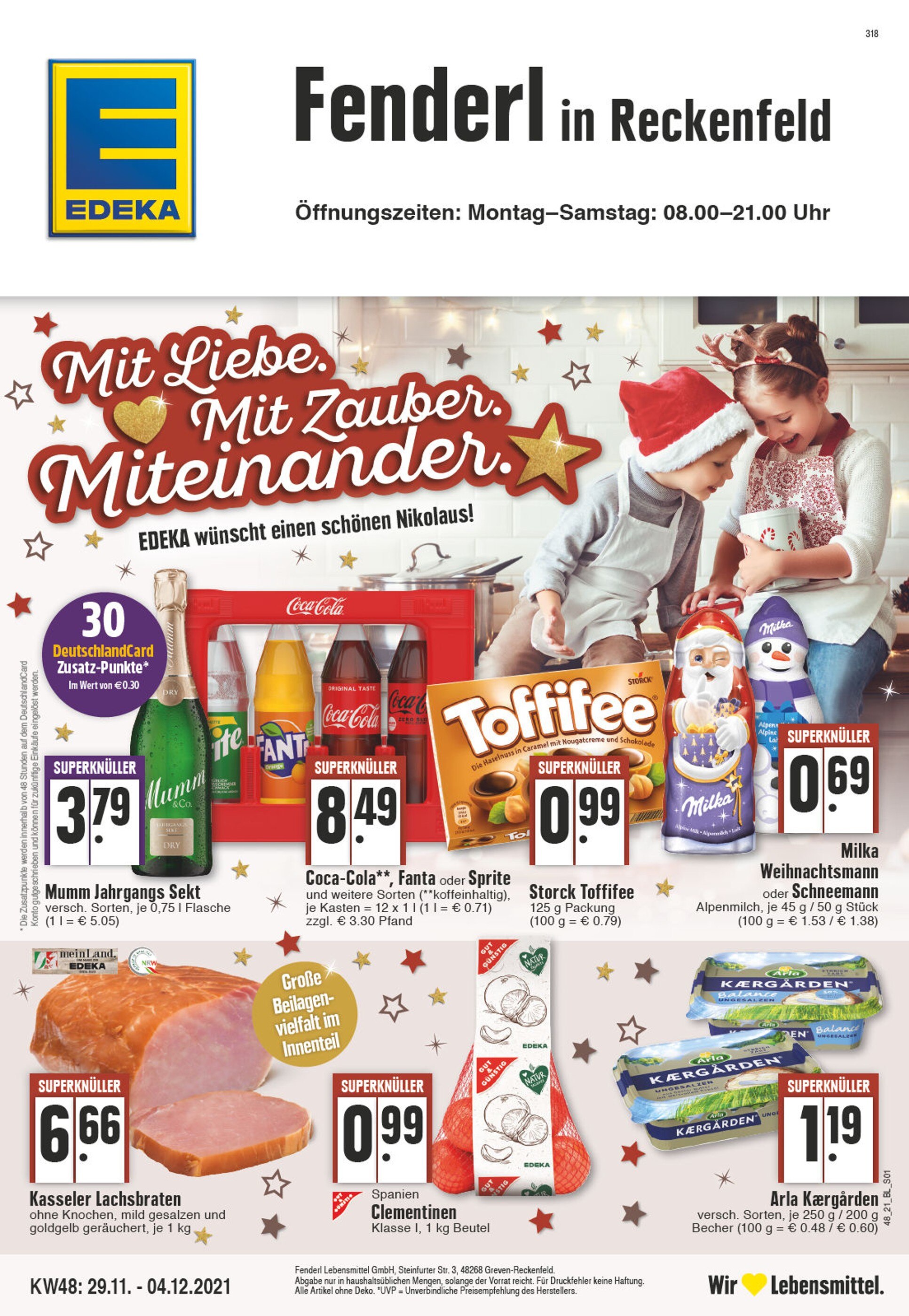 EDEKA Prospekt für Emsdetten mit 24 Seiten EDEKA Prospekt für Emsdetten: "Aktuelle Angebote", 24 Seiten, 29.11.2021 - 04.12.2021