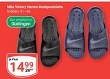 Victory Herren-Badepantolette im Angebot bei GLOBUS in Saarbrücken Victory Herren-Badepantolette Angebote von Nike bei GLOBUS Saarbrücken für 14,99 €
