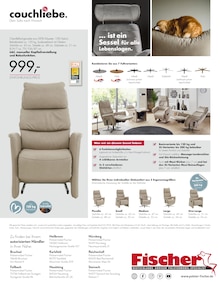 Fernsehsessel im aktuellen Polstermöbel Fischer Prospekt (Fürth) Fernsehsessel im Polstermöbel Fischer Prospekt "couchliebe" mit 10 Seiten (Fürth)