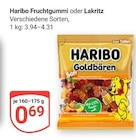 Aktuelle Haribo Angebote bei GLOBUS in Leipzig Aktuelles Fruchtgummi oder Lakritz Angebot bei GLOBUS in Leipzig ab 0,69 €