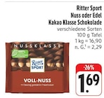 Aktuelle Kakao Angebote bei nah und gut in Würzburg Aktuelles Nuss oder Edel Kakao Klasse Schokolade Angebot bei nah und gut in Würzburg ab 1,69 €