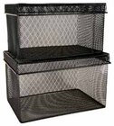 Lot de 2 boites rangement noir - CLEMENTINA FROG - Intermarché à Chalon-sur-Saône Lot de 2 boites rangement noir - CLEMENTINA FROG en promo chez Intermarché Chalon-sur-Saône à 10,74 €