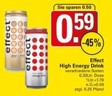High Energy Drink im Angebot bei WEZ in Minden High Energy Drink Angebote von effect bei WEZ Minden für 0,59 €