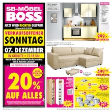 Aktueller SB Möbel Boss Prospekt "WEIHNACHTSGELD GESCHENKT" Aktueller SB Möbel Boss Prospekt