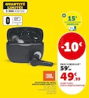 Écouteurs intra-auriculaires sans fil - JBL - Super U à Villeurbanne Écouteurs intra-auriculaires sans fil - JBL en promo chez Super U Villeurbanne à 49,99 €