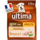 Croquettes Au Poulet Pour Petit Chien Adulte Ultima en promo chez Auchan Hypermarché Ajaccio à 10,69 €