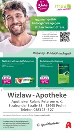 mea - meine apotheke Apotheken Prospekt der aktuellen Woche mit 4 Seiten, gültig von 01.08.2026 bis 31.08.2026, in Lüssow und Umgebung Aktueller mea - meine apotheke Apotheken Prospekt in Lüssow und Umgebung, "Unsere August-Angebote" mit 4 Seiten, 01.08.2026 - 31.08.2026