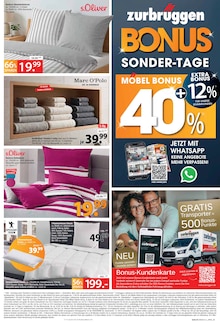 Kissen im aktuellen Zurbrüggen Prospekt (Bottrop) Kissen im Zurbrüggen Prospekt "BONUS SONDER-TAGE" mit 18 Seiten (Bottrop)