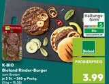 Bioland Rinder-Burger Angebote von K-BIO bei Kaufland Kleve für 3,99 €