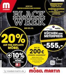 Aktueller Möbel Martin Prospekt, "BLACK WEEK", mit Angeboten der Woche, gültig von 17.11.2025 bis 17.11.2025