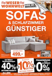 Weser Wohnwelt Prospekt für Eimen: "SOFAS & SCHLAFZIMMER GÜNSTIGER", 16 Seiten, 26.07.2025 - 09.08.2025