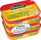 SARDINES GÉNÉREUSES À L'HUILE D'OLIVE CONNÉTABLE - CONNETABLE - Auchan Hypermarché à Cagnes-sur-Mer SARDINES GÉNÉREUSES À L'HUILE D'OLIVE CONNÉTABLE - CONNETABLE en promo chez Auchan Hypermarché Cagnes-sur-Mer à 5,49 €