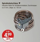 Spiralkabelschloss im aktuellen V-Markt Prospekt für 4,99 €