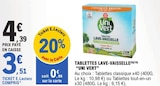 Tablettes lave-vaisselle - UNI VERT en promo chez E.Leclerc Narbonne à 3,51 €