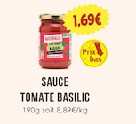 Sauce tomate basilic - NATURALIA dans le catalogue Naturalia