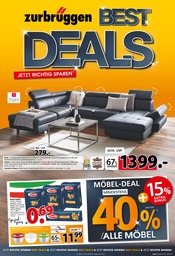 Aktueller Zurbrüggen Prospekt mit Couchtisch, "BEST DEALS!", Seite 1