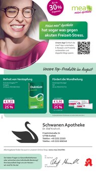 Aktueller mea - meine apotheke Prospekt "Unsere August-Angebote" Seite 1 von 4 Seiten für Krefeld