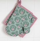 Set de 2 maniques rayés floral - B&M à Montigny-le-Bretonneux Set de 2 maniques rayés floral en promo chez B&M Montigny-le-Bretonneux à 3,49 €