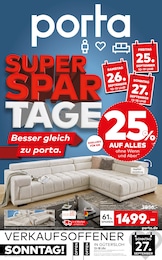 porta Möbel Prospekt für Rheda-Wiedenbrück mit 4 Seiten porta Möbel Prospekt "SUPER-SPAR-TAGE" für Rheda-Wiedenbrück, 4 Seiten, 20.09.2026 - 27.09.2026