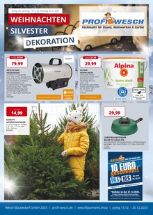 Weihnachtsbaum im aktuellen PROFI Wesch Prospekt (Eisenach) Weihnachtsbaum im PROFI Wesch Prospekt "Fachmarkt für Bauen, Heimwerken & Garten" mit 8 Seiten (Eisenach)