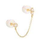 Mono boucle d'oreille en or jaune et oxydes de zirconium dans le catalogue E.Leclerc
