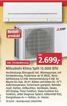 Klima Split 12.000BTU bei BAUHAUS in Saarbrücken Klima Split 12.000BTU im Angebot bei BAUHAUS Saarbrücken für 2.699,00 €