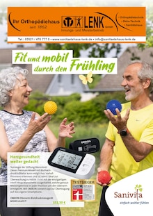 Aktueller Orthopädiehaus Lenk GmbH Prospekt "Fit und mobil durch den Frühling" Seite 1 von 6 Seiten