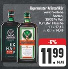 Kräuterlikör Angebote von Jägermeister bei EDEKA Ansbach für 11,99 €