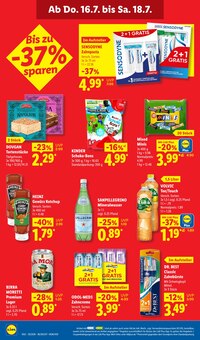 Mineralwasser Angebot im Lidl Prospekt, gültig von 13.07.2026 bis 18.07.2026 Mineralwasser Angebot im aktuellen Lidl Prospekt auf Seite 70