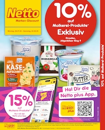 Netto Marken-Discount Prospekt: "10% auf Molkerei-Produkte", 2 Seiten, 28.07.2025 - 02.08.2025