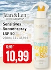 Sensitives Sonnenspray LSF 50 Angebote von Jean & Len bei Kaufhaus Stolz Stralsund für 10,99 €