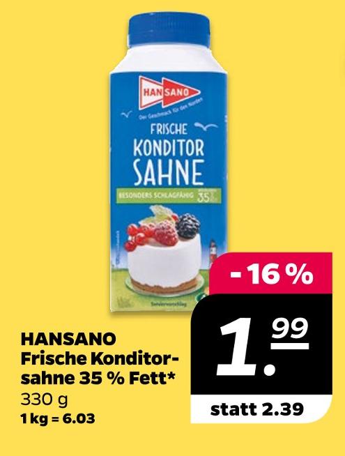 Frische Konditorsahne 35 % Fett