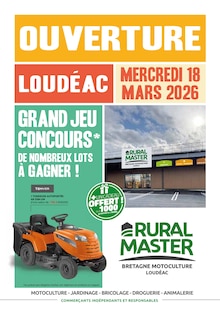 Catalogue Rural Master à Loudéac cette semaine, valable du 16/03/2026 au 28/03/2026 Prospectus Rural Master à Loudéac, "RURAL MASTER", 16 pages de promos valables du 16/03/2026 au 28/03/2026