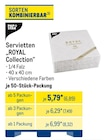 METRO Mülheim - Servietten „ROYAL Collection“ Angebot im Prospekt Servietten „ROYAL Collection“ bei METRO im Mülheim Prospekt für 6,89 €