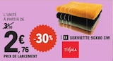 Serviette 50x80 cm - TISSAIA en promo chez E.Leclerc Serviette 50x80 cm - TISSAIA dans le catalogue E.Leclerc